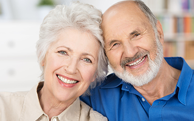 An older couple happy and smiling